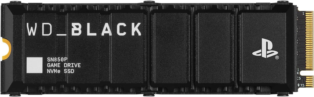 WD_BLACK 1TB SN850P NVMe M.2 SSD Officially Licensed Storage Expansion for PS5 Consoles, up to 7,300MB/s, with heatsink - WDBBYV0010BNC-WRSN