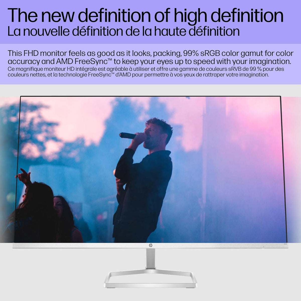 HP - M32f 31.5" LED Full HD FreeSync Monitor - Silver & Black