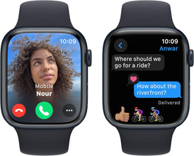 Apple Watch Series 9 [GPS 45mm] Smartwatch with Midnight Aluminum Case with Midnight Sport Band S/M. Fitness Tracker, Blood Oxygen & ECG Apps, Always-On Retina Display, Water Resistant