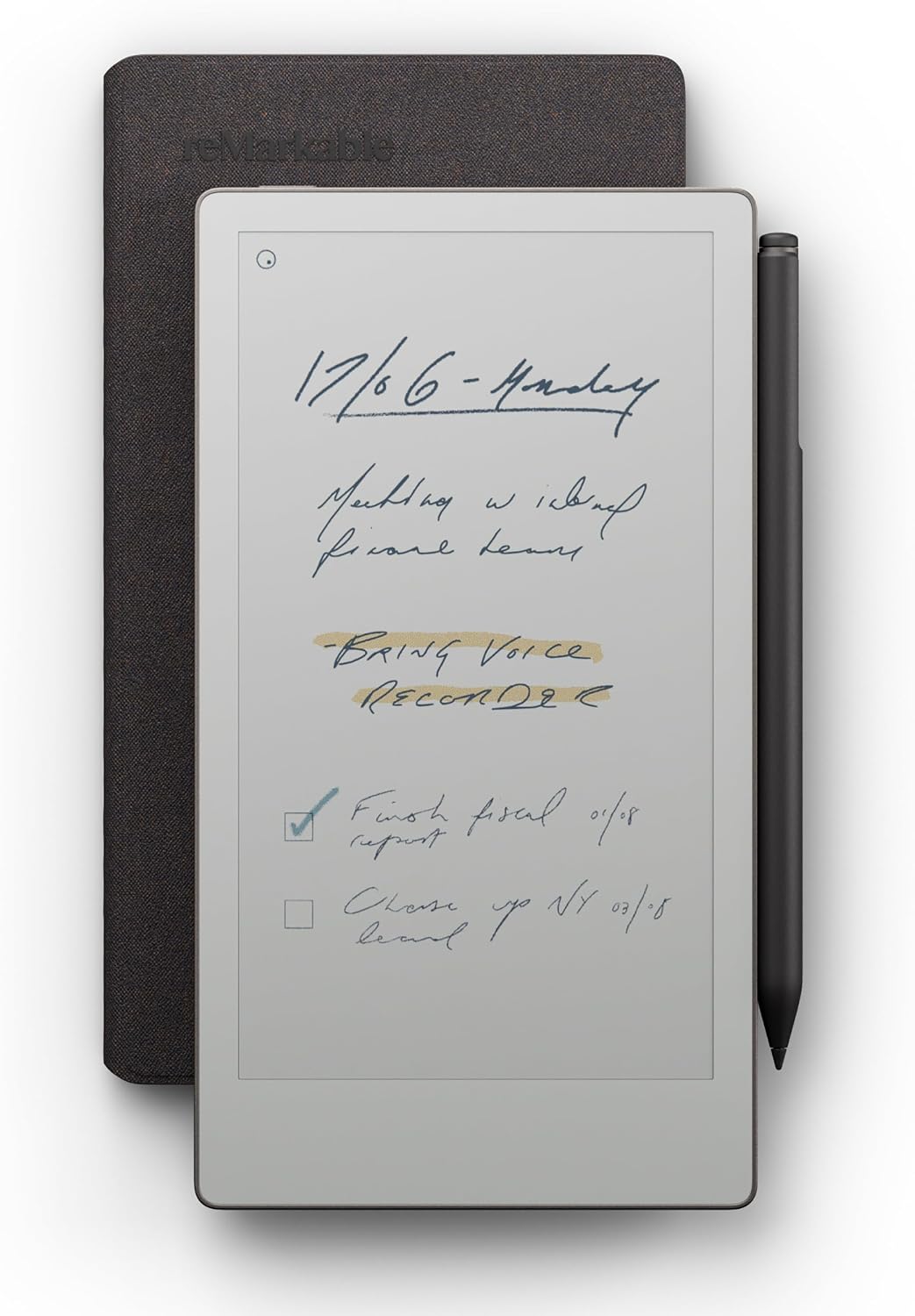 reMarkable Paper Pro Move with Marker Plus and Basalt Book Folio