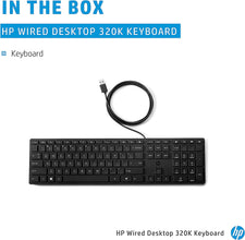 HP Wired Keyboard, 320K Black