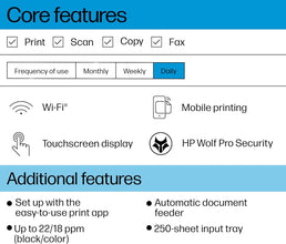 HP OfficeJet Pro 9123 All-in-One Printer - Wireless, Automatic document feeder, Two-sided printing, Two-sided scanning, Scan to PDF/Email, Touchscreen
