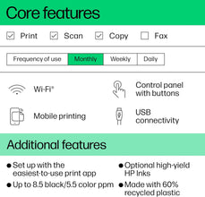 HP DeskJet Ink Advantage 4276 Wireless, Print, Scan, Copy, All-in-One Printer - [60K49C]