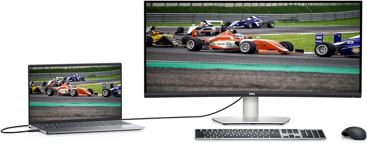 Dell S3422DW - 34-inch WQHD 21:9 Curved Monitor, 3440 x 1440 at 100Hz, 1800R, Built-in Dual 5W Speakers, 4ms Grey-to-Grey Response Time (Extreme Mode), 16.7 Million Colors, Silver