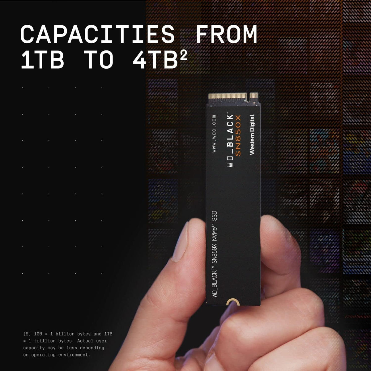 WD_BLACK WD SN850X 2TB M.2 2280 PCIe Gen4 NVMe Gaming SSD up to 7300 MB/s read speed