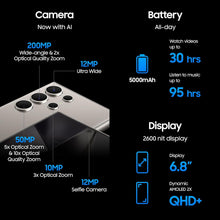 SAMSUNG Galaxy S24 Ultra, 256GB, Black, 12GB RAM, Android Smartphone, 200MP Camera, (International Version)