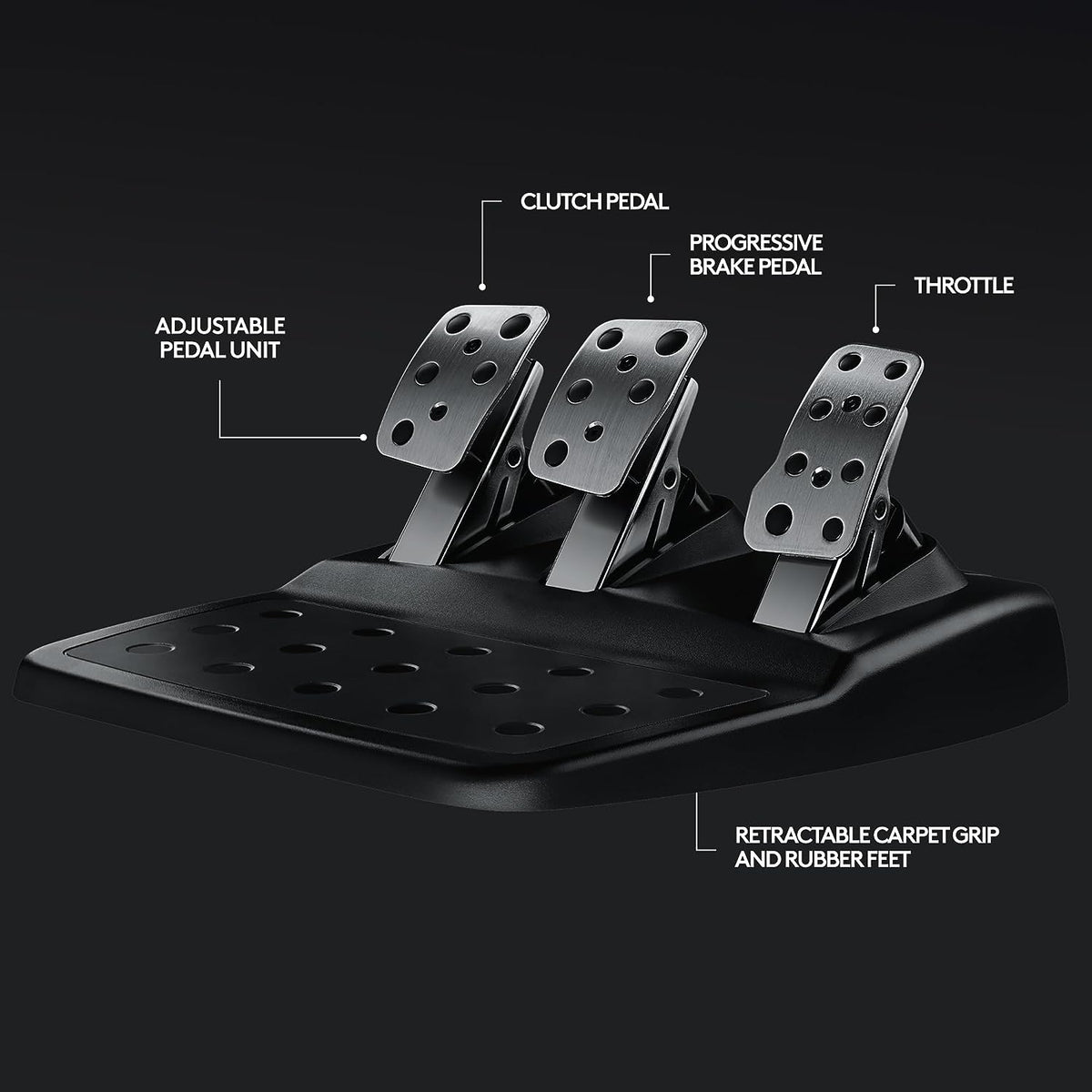 Logitech G29 Driving Force Racing Wheel and Floor Pedals, Real Force Feedback, Stainless Steel Paddle Shifters for PS5, PS4, PC, Mac - Black