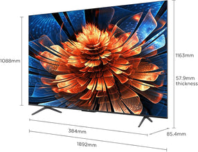 TCL Television 85 Inch Smart TV 4K QD-Mini LED Colorful Quantum Crystal HDR 10+ Gaming Google TV, 144Hz Native Refresh Rate, ONKYO 2.1 Hi-Fi, Dolby Atmos, AI Mode, Game Master-85Q6C (2025 Model)