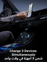 UGREEN USB C Car Charger, 30W 3-Port Type C Phone Adapter, iPhone 16 Car Charger Fast Charging, PD 3.0 30W/QC 3.0 22.5W, for iPhone 16/15/14 Series, Samsung, Huawei, Xiaomi, Redmi, iPad, AirPods