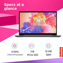 Lenovo IdeaPad Business and Student Essential Laptop,14'' Full HD Display, 8GB RAM, 1TB SSD Storage, Intel CORE i3-13TH Processor (Up to 4.10 GHz), HDMI, Windows 11, Gray UPGRADED