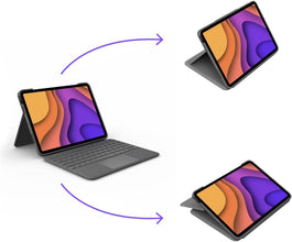 Logitech Folio Touch iPad Keyboard Case for iPad Air 4th and 5th generation 2020, 2022, QWERTY Spanish Layout - Grey