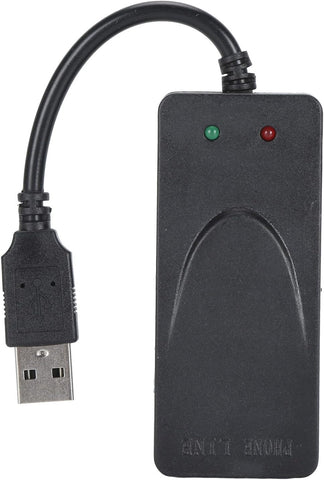 Gearwell USB 56K External Dial Up Fax Data Modem, Dual RJ11 Ports Support Caller ID Computer Laptop Fax Modem for Windows for Linux