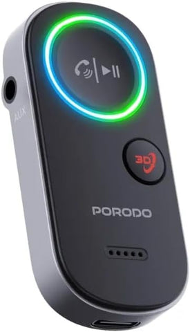 Porodo Bluetooth Receiver - Black