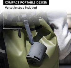 Sony SRS-XB100 Wireless Bluetooth Portable Lightweight Super-Compact Travel Speaker, Extra-Durable IP67 Waterproof & Dustproof, 16 Hour Battery, Versatile Strap, and Hands-free Calling, Light Gray NEW