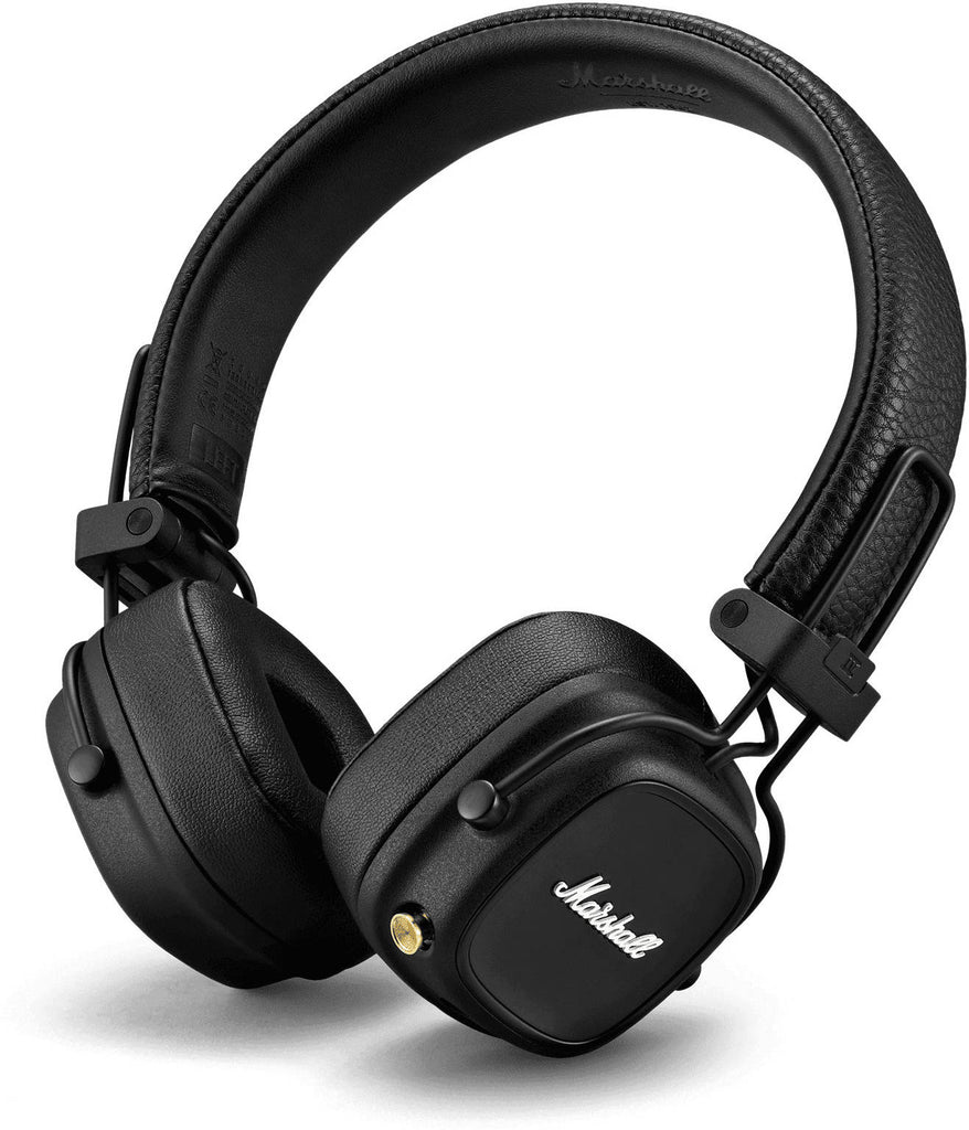 Marshall Major IV Foldable Bluetooth Headphones, With Wireless Charging, 80 Hours of Playtime, 20Hz - 20kHz Frequency Response, 40mm Speaker Diameter, Over Ear, Black | Major IV