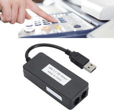 Gearwell USB 56K External Dial Up Fax Data Modem, Dual RJ11 Ports Support Caller ID Computer Laptop Fax Modem for Windows for Linux
