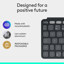 Logitech Keys-To-Go 2 Portable Bluetooth Keyboard for Tablet With Built-in Cover, Slim and Compact Wireless Keyboard for Windows, Android, Linux, iPad, iPhone, Mac, Apple TV, ARA - Graphite