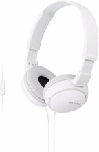 Sony MDR ZX110AP Wired On Ear Headphones with tangle free cable, 3.5mm Jack, Headset with Mic for Phone Calls, White, MDRZX110AP/W