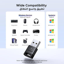 UGREEN Bluetooth 5.4 Adapter for PC, Plug and Play Dongle USB Bluetooth Receiver & Transmitter for Windows 11/10/8.1, Laptop, Keyboard, Mouse, Speaker, Headphone, Game Controller