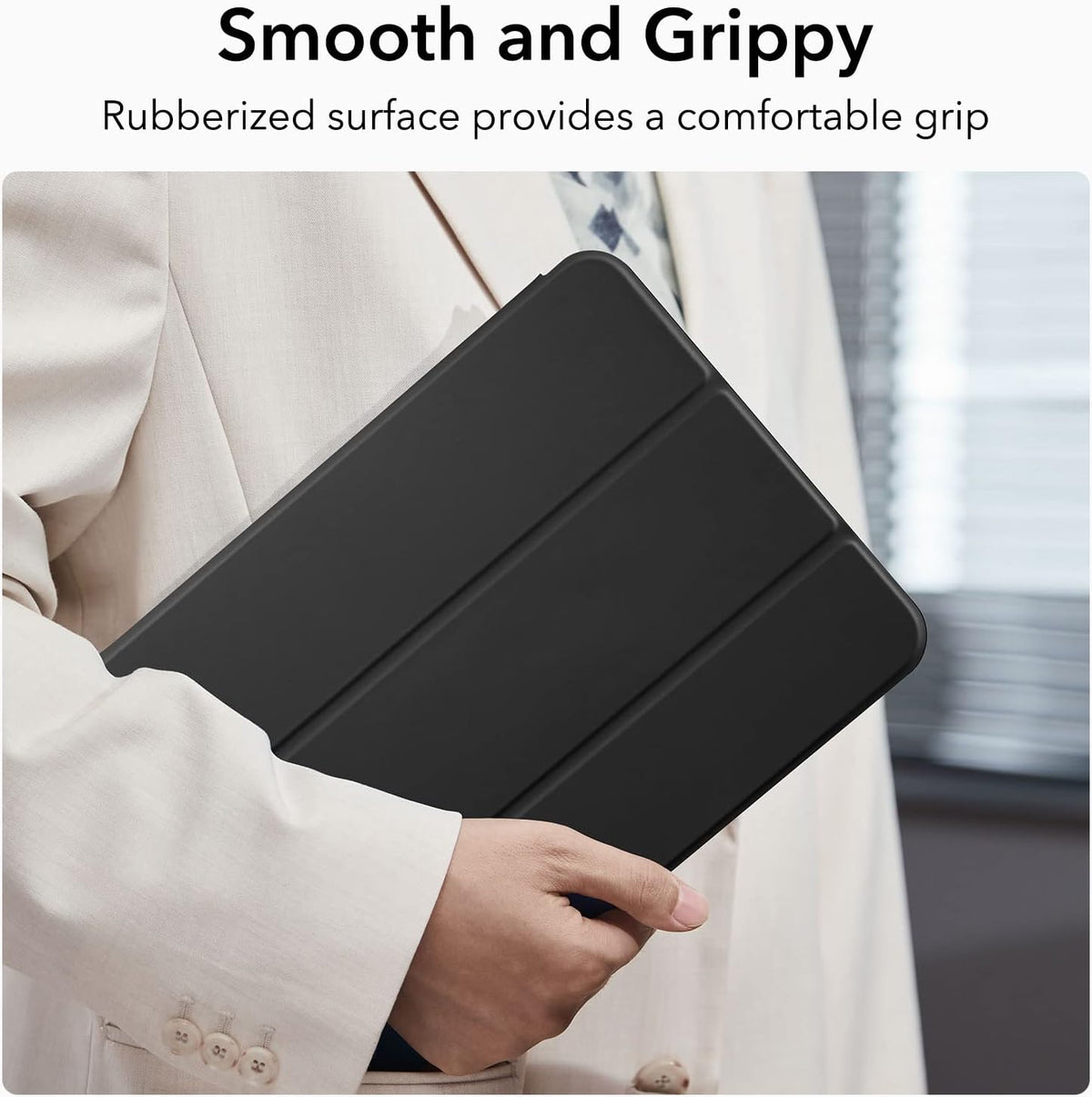 ESR for iPad (A16) 11th/10th Generation Case(2025/2022,10.9 Inch), Convenient Magnetic Attachment, Two-Way Trifold Stand, Lightweight Protection, Auto Sleep/Wake, Rebound Series, Black