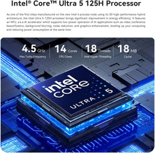 Beelink SEI14 Mini Gaming PC, Intel Core Ultra 5 Processor 125H 14-Core 18-Thread 4.5GHz Processor, 32G DDR5 RAM 1T SSD, 4K@144Hz, TB4.0/USB3.2/DP/HDMI/ 2.5G LAN/WiFi6 BT5.2-YS
