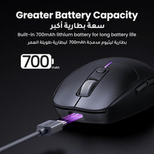 UGREEN Gaming Mouse, 5000 DPI Wired/Wireless Mouse, RGB Backlighting 2.4G Ergonomic Optical Mice, Lightweight Rechargeable Bluetooth Mice Gaming with 5 Programmable Buttons for Laptop, PC, Mac