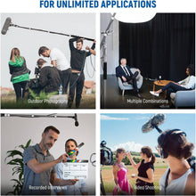 Neewer Upgraded Microphone Boom Pole, 9.8ft/300cm Telescopic Carbon Fiber Mic Boom Arm with 5 Sections, 1/4 3/8 5/8 Screw Adapters, Cable Straps, Shoulder Strap & Storage Bag, MS 300C