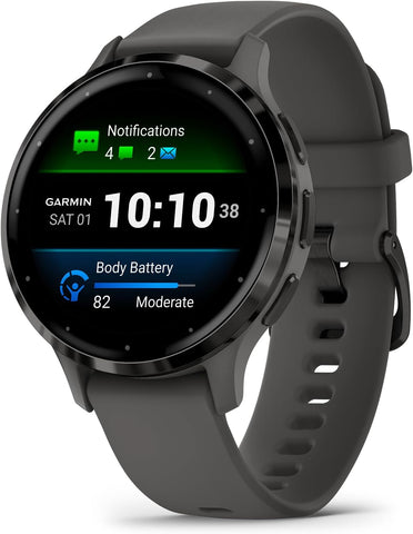 Garmin Amoled Smart Watch Venu 3S | Advanced Health and Fitness Features with Upto 10 Days of Battery Life, Voice Functionality, Music Storage| Touchscreen Watch with Built-in Sports Apps