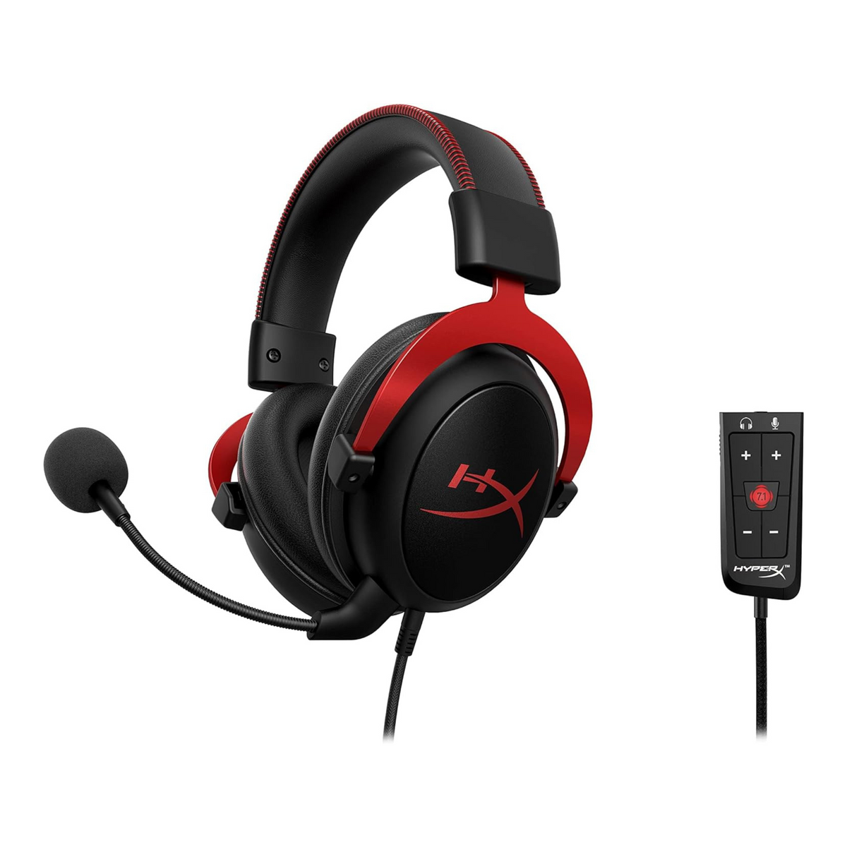 HyperX Cloud II Gaming Headset for PC & PS4 & Xbox One, Nintendo Switch - Red (KHX-HSCP-RD) 17 x 12 x 7 cm, Wired