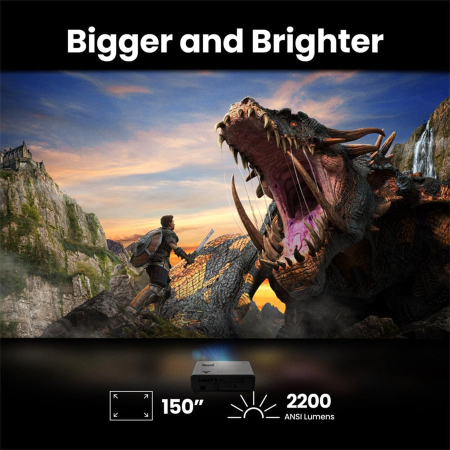 BenQ X500i True 4K UHD HDR 4LED 2200 Lumens Short Throw Console Gaming Projector 4ms Response Time Auto Game Mode Xbox