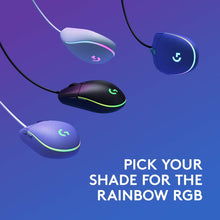 Logitech G203 2nd Gen Wired Gaming Mouse, 8,000 DPI, Rainbow Optical Effect LIGHTSYNC RGB, 6 Programmable Buttons, On-Board Memory, Screen Mapping, PC/Mac Computer and Laptop Compatible - Blue