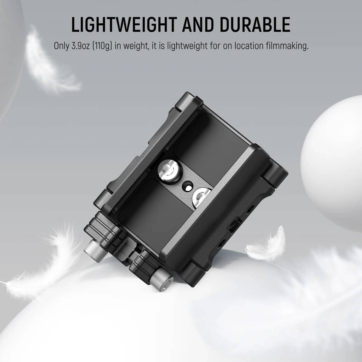 NEEWER Mount Bracket SSD Holder with Cold Shoe Clamp, 1.6"-2.6" for Samsung T5 T7 SSD SanDisk Compatible with SmallRig Cage for BMPCC 4K 6K Compatible with 16 15 Pro Cage, UA035