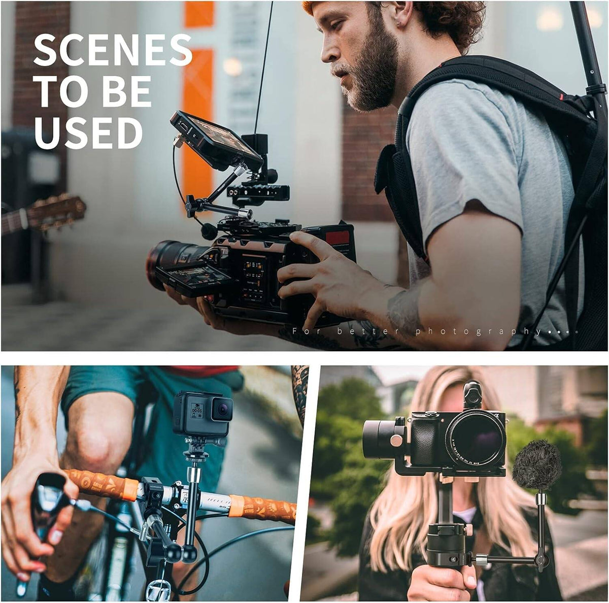 Neewer Upgraded Super Clamp and 11" Adjustable Friction Power Articulating Magic Arm Compatible with SmallRig Camera Cage/Rig, Further Expansion for Monitor/LED Light/Webcam, Max Load 4.4lb/2kg, ST20