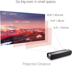 ViewSonic X1000-4K UHD 4K HDR Ultra Short Throw Smart LED Projector with Harman Kardon Soundbar and WiFi & Bluetooth
