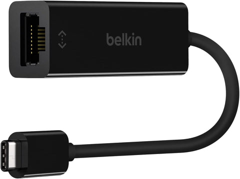 Belkin Usb-If Certified Usb Type C (Usb-C) To Gigabit Ethernet Adapter, Compatible With Usb-C Devices Including New Macbook, Macbook Pro (2016), Xps And Chromebook Pixel (F2Cu040Btblk)