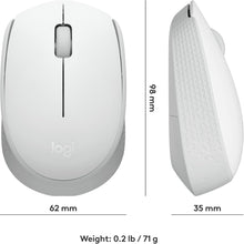 Logitech M171 Wireless Mouse for PC, Mac, Laptop, 2.4 GHz with USB Mini Receiver, Optical Tracking, 12-Months Battery Life, Ambidextrous - Off White, One Size