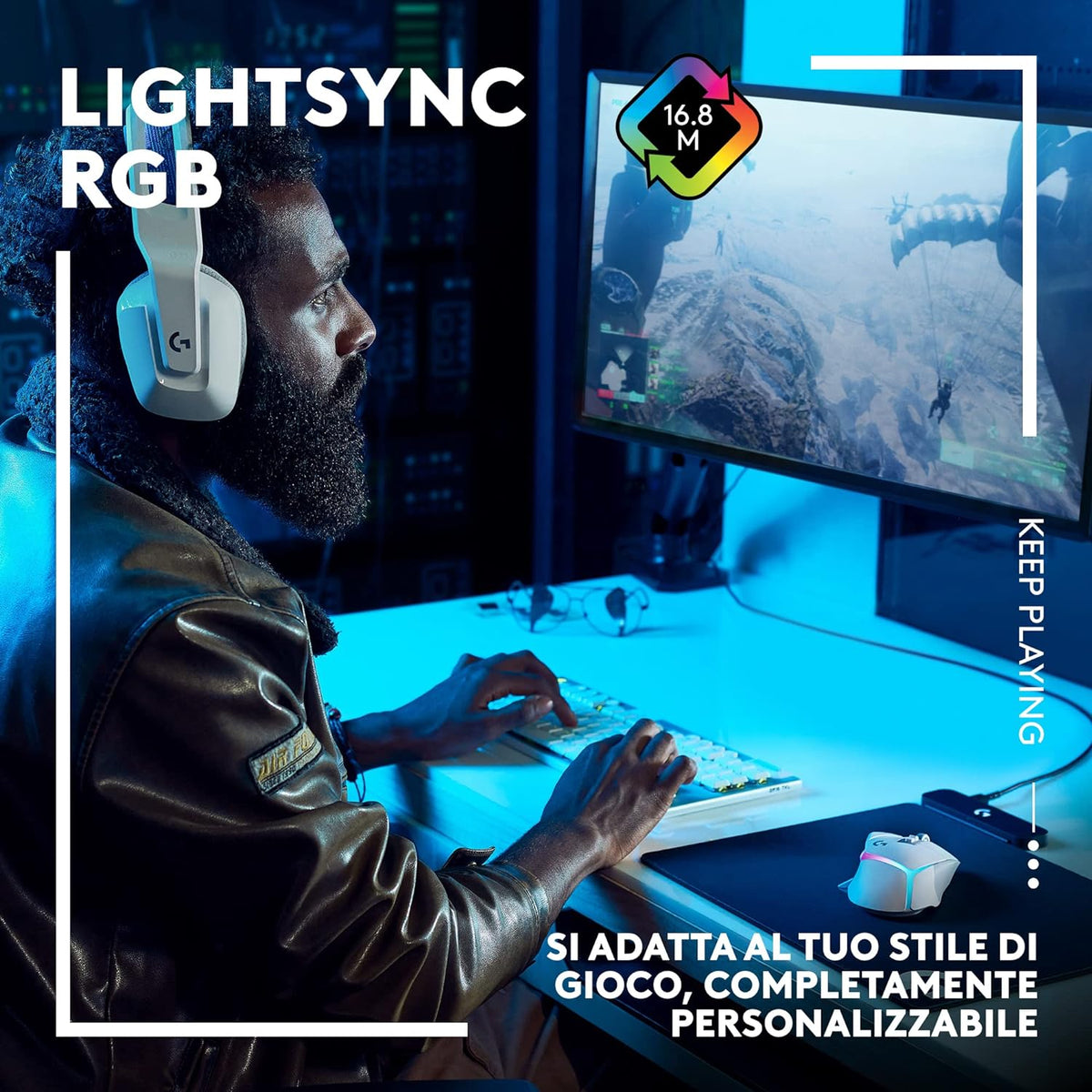 Logitech G502 X PLUS LIGHTSPEED Wireless RGB Gaming Mouse - , HERO 25K sensor, compatible PC macOS/Windows White