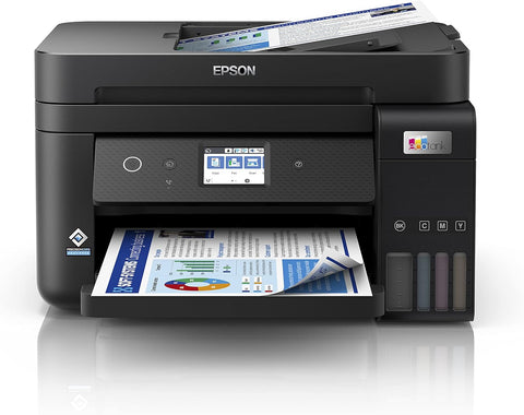 Epson Ecotank L6290 Office Ink Tank Printer A4 Colour 4 In 1 With Adf, Wi Fi And Smart Panel Connectivity Lcd Screen, Black, Compact
