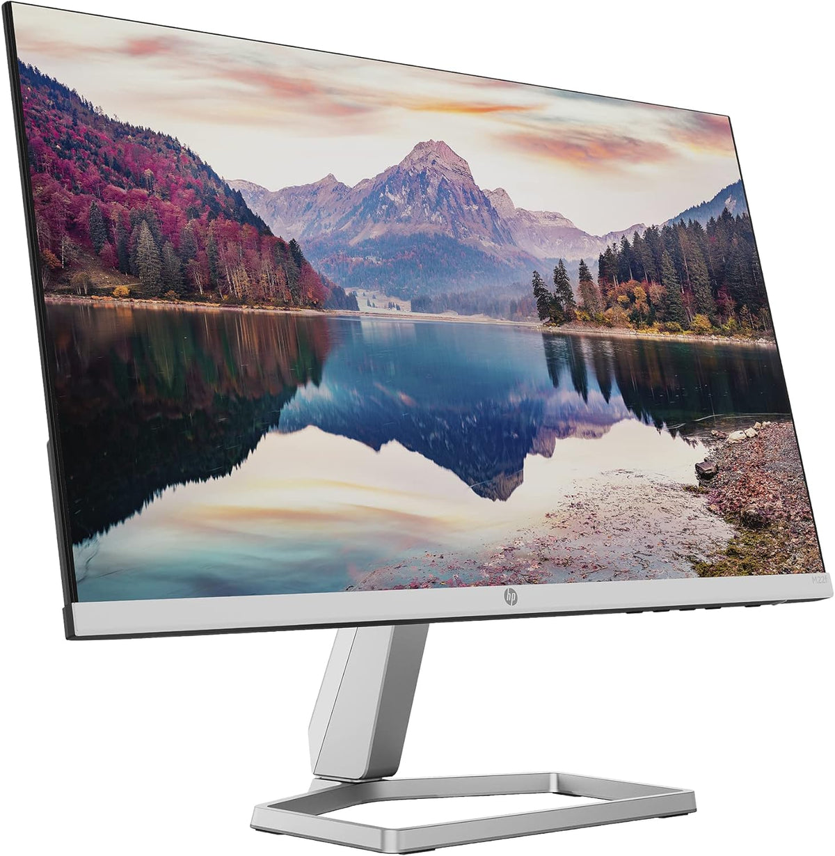 HP M22f Full HD 21.5" IPS LCD Monitor with AMD FreeSync 2021 Model - Silver Black