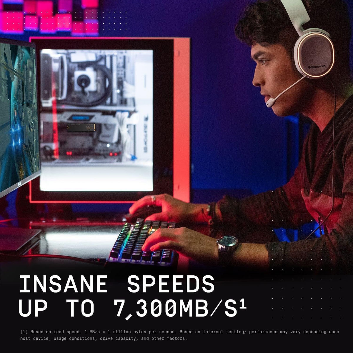 WD_BLACK WD SN850X 2TB M.2 2280 PCIe Gen4 NVMe Gaming SSD up to 7300 MB/s read speed