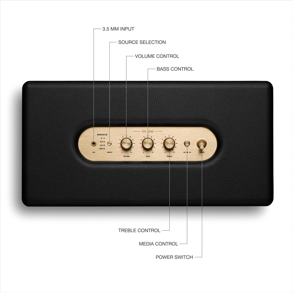 Marshall Woburn III 120W Premium Home Wireless Speaker with Bluetooth 5.2 and - image 2