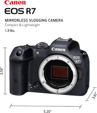 Canon EOS R7 (Body Only), Mirrorless Vlogging Camera, 32.5 MP Image Quality, 4K 60p Video, DIGIC X Processor, Dual Pixel CMOS AF, Subject Detection, for Professionals and Content Creators