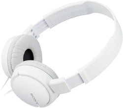 Sony MDR ZX110AP Wired On Ear Headphones with tangle free cable, 3.5mm Jack, Headset with Mic for Phone Calls, White, MDRZX110AP/W
