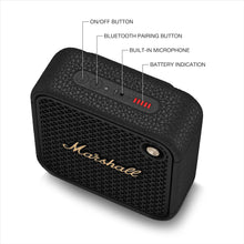 Marshall Willen II Wireless Bluetooth Speaker, Over 17+ Hours Playtime, IP67 Waterproof - Black and Brass