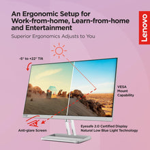 Lenovo  L27i-40 inch (68.6cm) FHD IPS Ultraslim Monitor| 100Hz, 4ms, HDMI, VGA, Tilt Swivel Pivot Height Adjust Stand: for Home & Office use,
