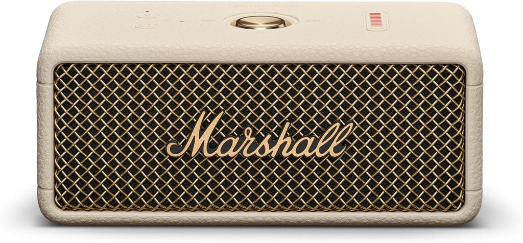 Marshall Emberton III Portable Bluetooth Speaker - Water Resistant Wireless Speaker Portable Speaker with 32+ Hours of Playtime - Cream