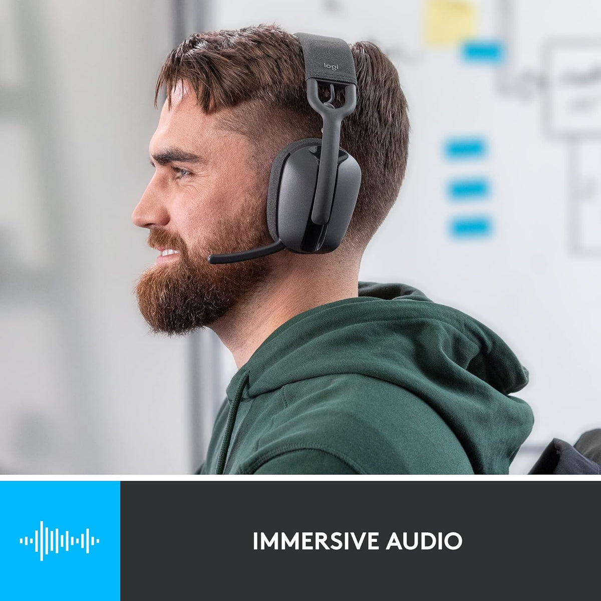 Logitech Zone Vibe 100 Lightweight Wireless Over-Ear Headphones , Graphite