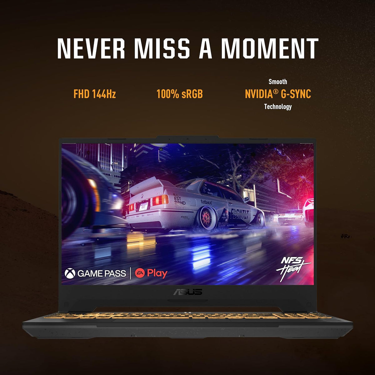 ASUS TUF F15 FX507VV-I7161G (Jaeger Gray), Gaming Laptop, i7-13620H 16GB 1TB PCIE G3 SSD, NV RTX4060, 8GB VRAM, WIN11 HOME, 15.6-inch FHD 1920X1080 16:9 144Hz, HD Webcam, Backlit-RGB-Eng-Arb-KB