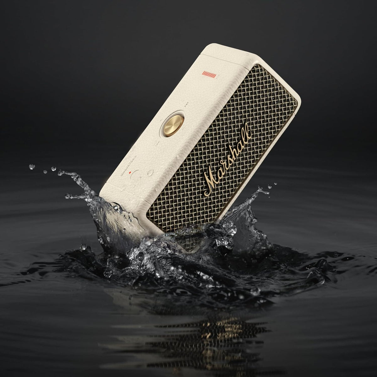 Marshall Emberton 2 Portable Bluetooth Speakers - Water Resistant Wireless Speakers Portable Speaker 30 Hour of Playtime - Cream