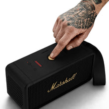 Marshall Middleton Bluetooth Portable Speaker for Outdoor Adventures, 20+ hours of Wireless playtime, water resistant IP67 50W - Black and Brass